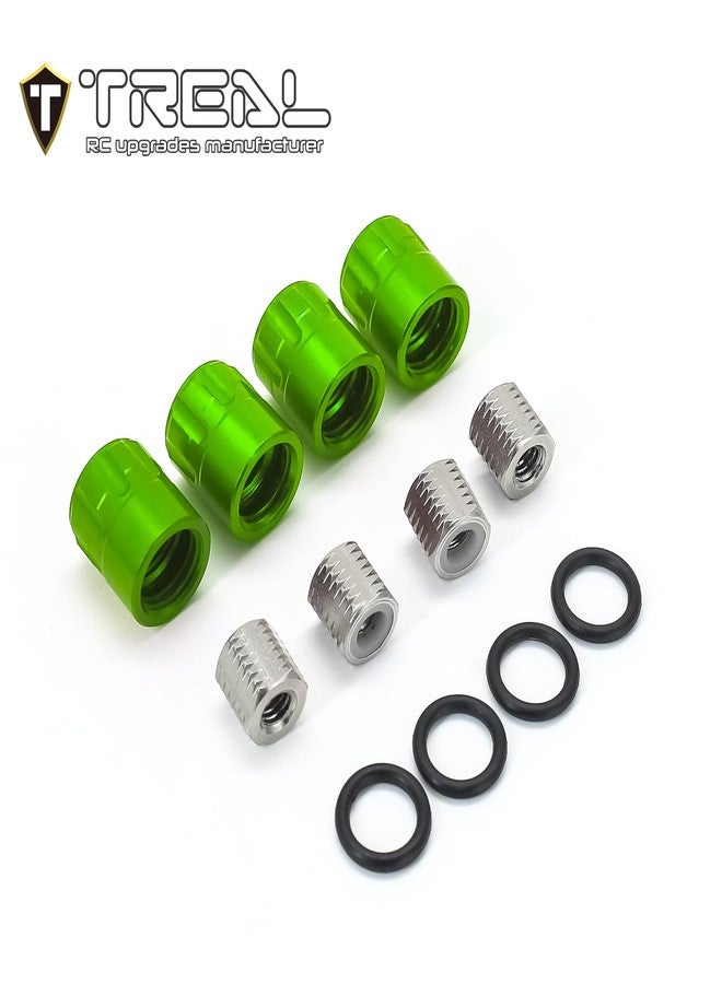 TREAL 1.9 Wheel Center Caps M4 Nuts(4P) for 1/10 RC Crawler TRX4 Axial SCX10 III SCX10 II Capra (Green) - Image 3